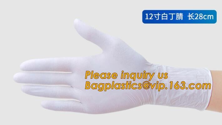 Medical Disposable Nitrile Coated Hand Gloves,Industrial Garden Working Resistant Disposable Nitrile Black Gloves BAGEAS