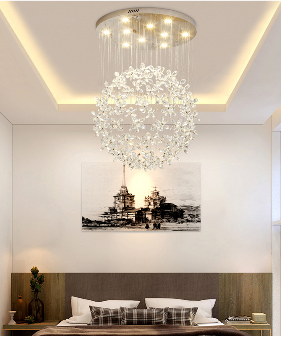 Modern Luxury Crystal Led Ceiling Chandelier For Living Room Large Butterfly Light hanging lamp（WH-NC-51）
