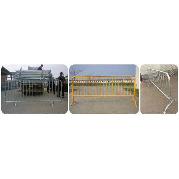 1-1/4" Rail Powder Coat Steel Crowd Control Interlocking Barrier