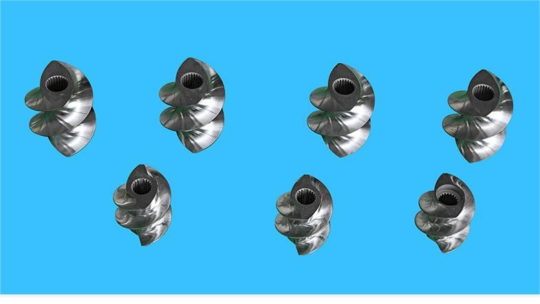 High Performance Twin Screw Extruder Parts Alloy Imported WR5 Material Screw Elements