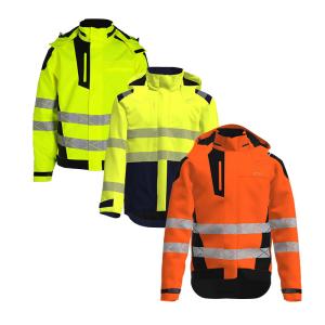 China Women's Fluorescent Hooded Jacket Custom Flame-Resistant Coat High-Visibility Yellow Flame-Resistant Outerwear on sale