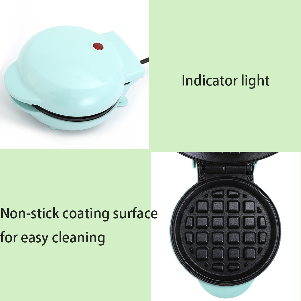 Sandwich Breakfast Mini Waffle Maker Non Stick Coating Surface Electric Personal Snack Maker