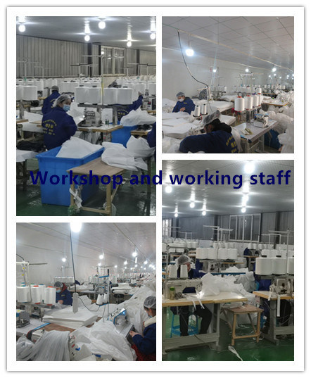 CE Cat 3 Type 5 6 Microporous White Disposable Coveralls with Bootscover