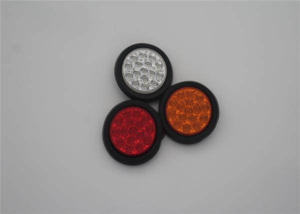 Quality 4inch Round shape 24V LED Truck Tail Light Rubber Cover Red Amber White colors for sale