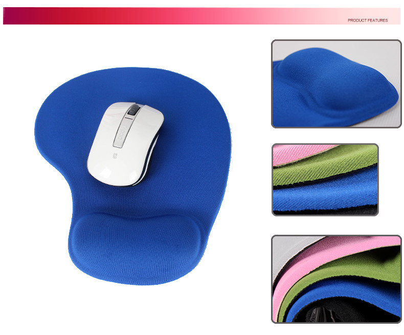 Custom Logo Wrist Support Mousepad Soft For Long Typing Work