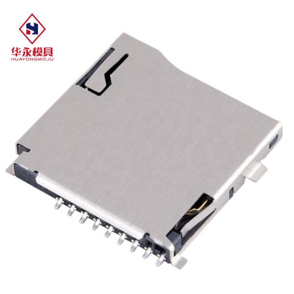 Push-Push Type Transflash 9pin Micro Sd Socket Connector