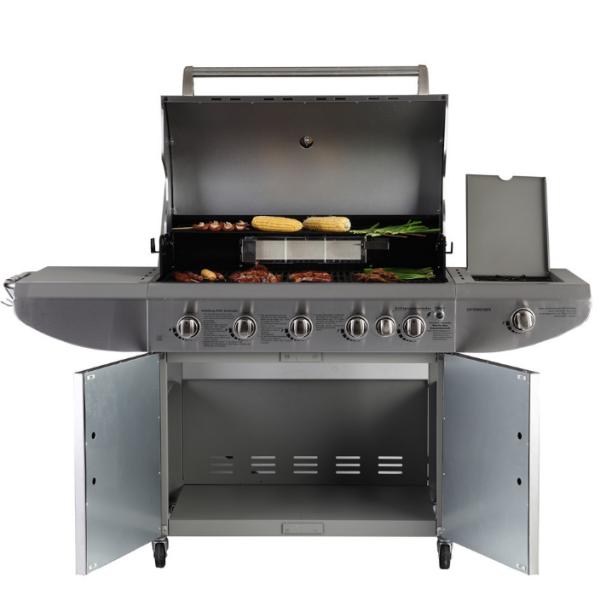 Black Porcelain Enamel Gas BBQ Grill