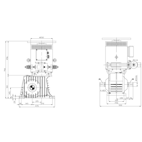 IP21 Worm Gear Elevator Motor Traction Drive For Elevator Escalator Parts