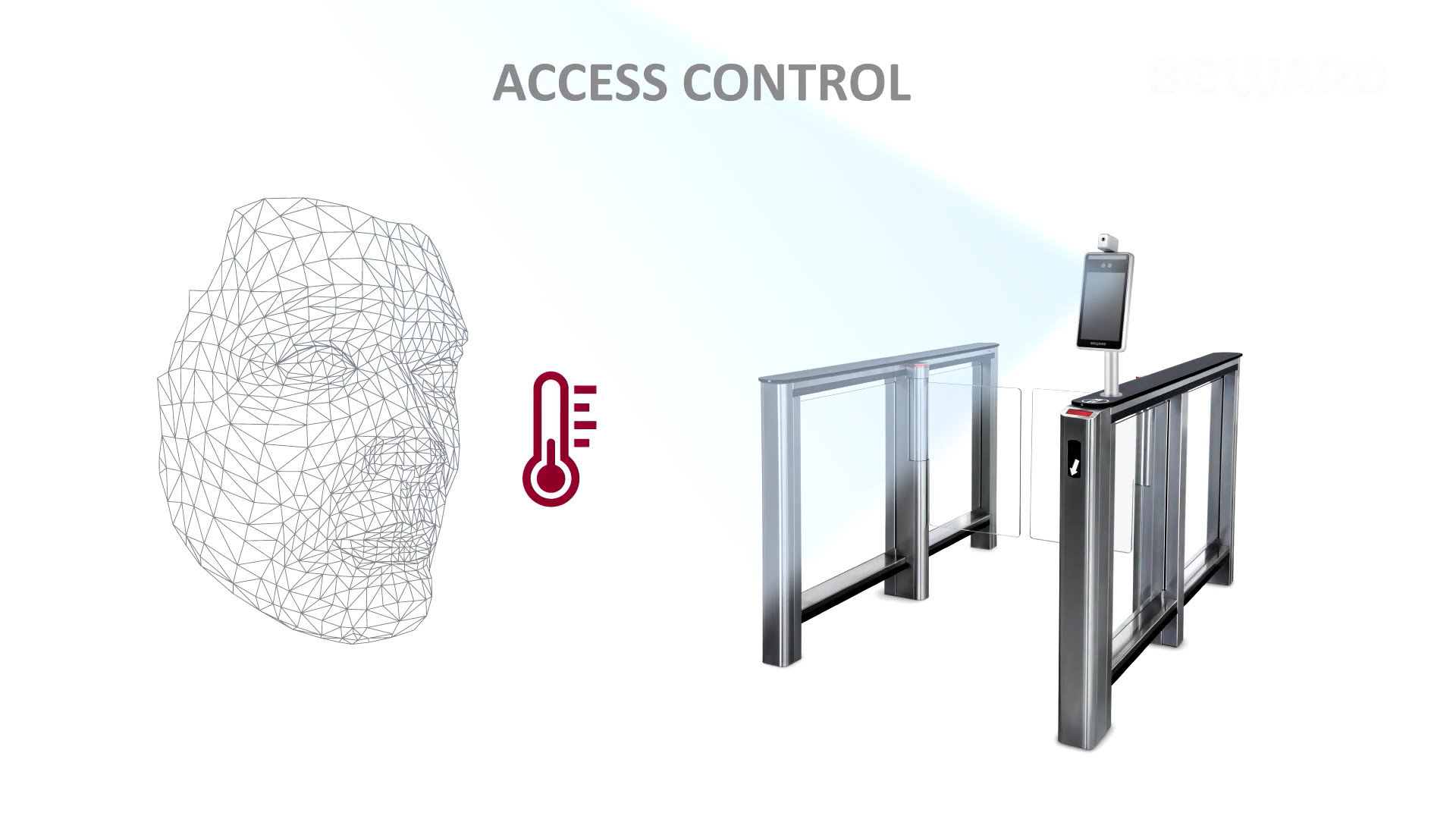 Binocular Camera 400cd/M2 300ms Face Recognition Door Access System
