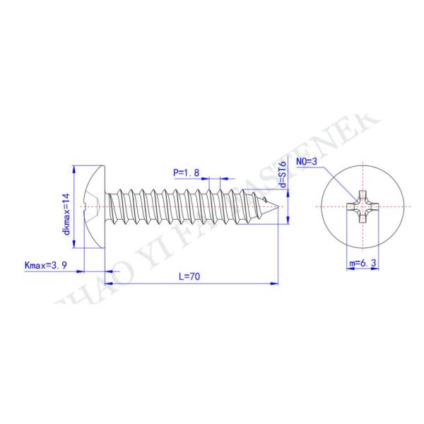Countersunk Allen Head Self Tapping Screws Into Stainless Steel , Self Tapping Machine Bolts