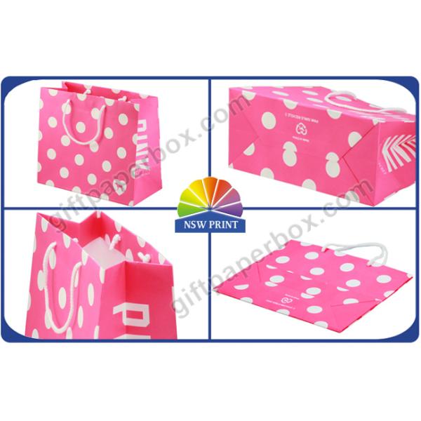 Custom Made Printing Kraft Paper Bags / Printing Reusable Shopping Paper Bag For Retail Store