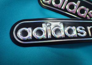 Customized Rubber Patch With Pvc Logo / Embossed 3d Iron On Cloth Patches