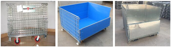 500 - 1000kg Metal Wire Container Storage Cages For Material Handling
