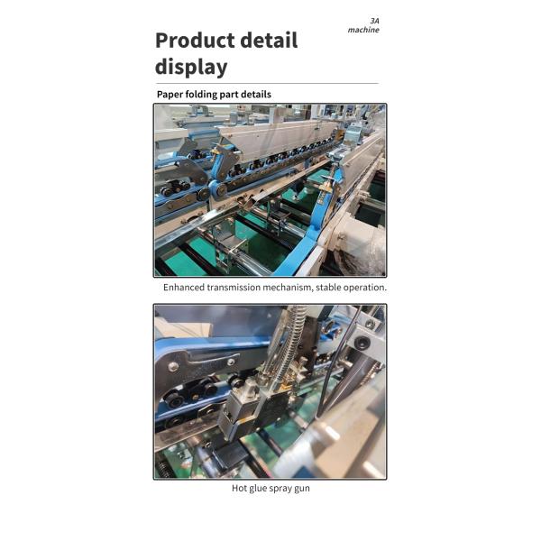 CQT-900 Automatic Adhesive Head Spray Gun Folder Gluer Machine for Box Folding and Gluing