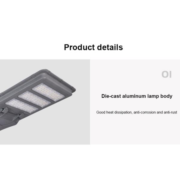 All in One Integrated Solar LED Street Light with Auto Dimming in Smart Cities