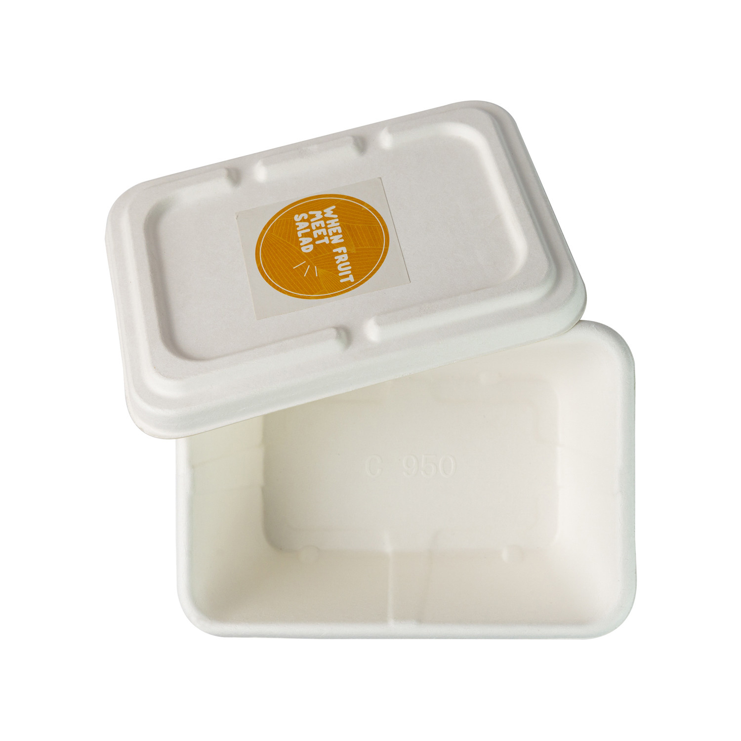 Biodegradable Paper Pulp Lunch Container, Sugarcane Bagasse Food Container, Disposable Tableware
