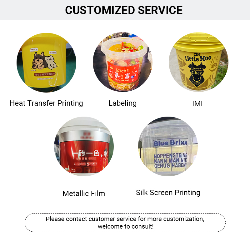 Food Grade Beverage Plastic Candy Buckets Halloween Container with Lids and Handles