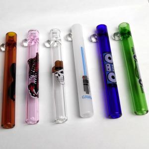 China 4 Inch One Hitter Bat Cigarette Holder Glass Steamroller Pipe Diffuser Bubbler wholesale