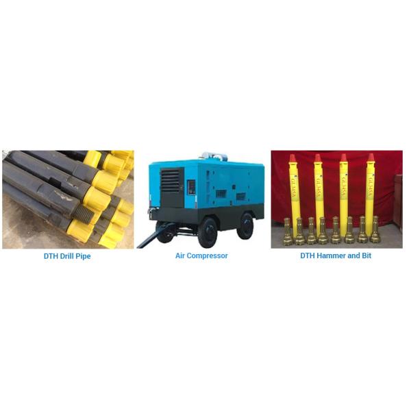 Separated Surface DTH Rock Drill Rig Crawler Type For Blasting