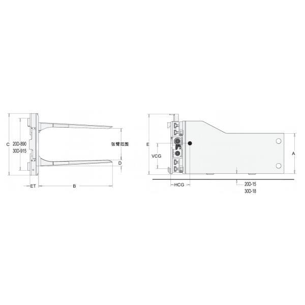 3400 Lbs 5000 Lbs Forklift Bale Pulp Clamps