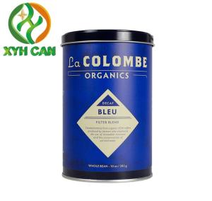 China Tin Cans for Coffee Powder Tin with Screw Cap Cans for Packaging Coffee CMYK Printing wholesale