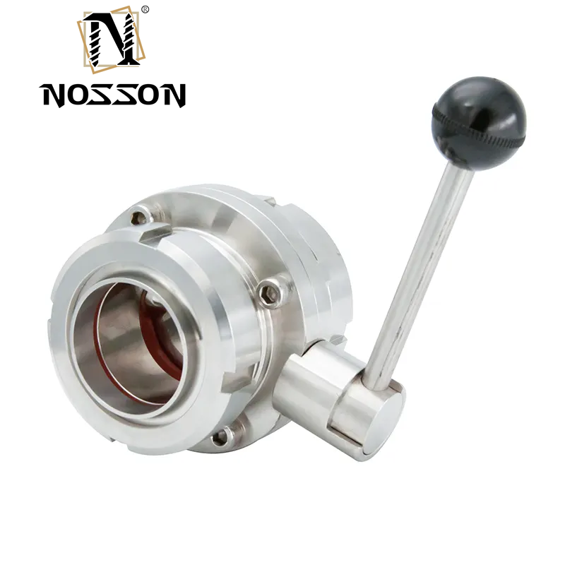 ISO9001 Certified SS304 SS316 Sanitary Stainless Steel Weld End Manual Type Butterfly Valve for Gas Media Distribution
