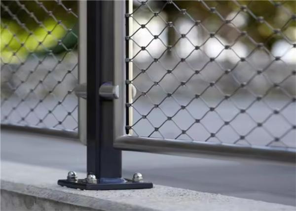 Quality 6 Meter Height SS304 Stainless Steel Wire Rope Net For Bridge Railing Fence for sale