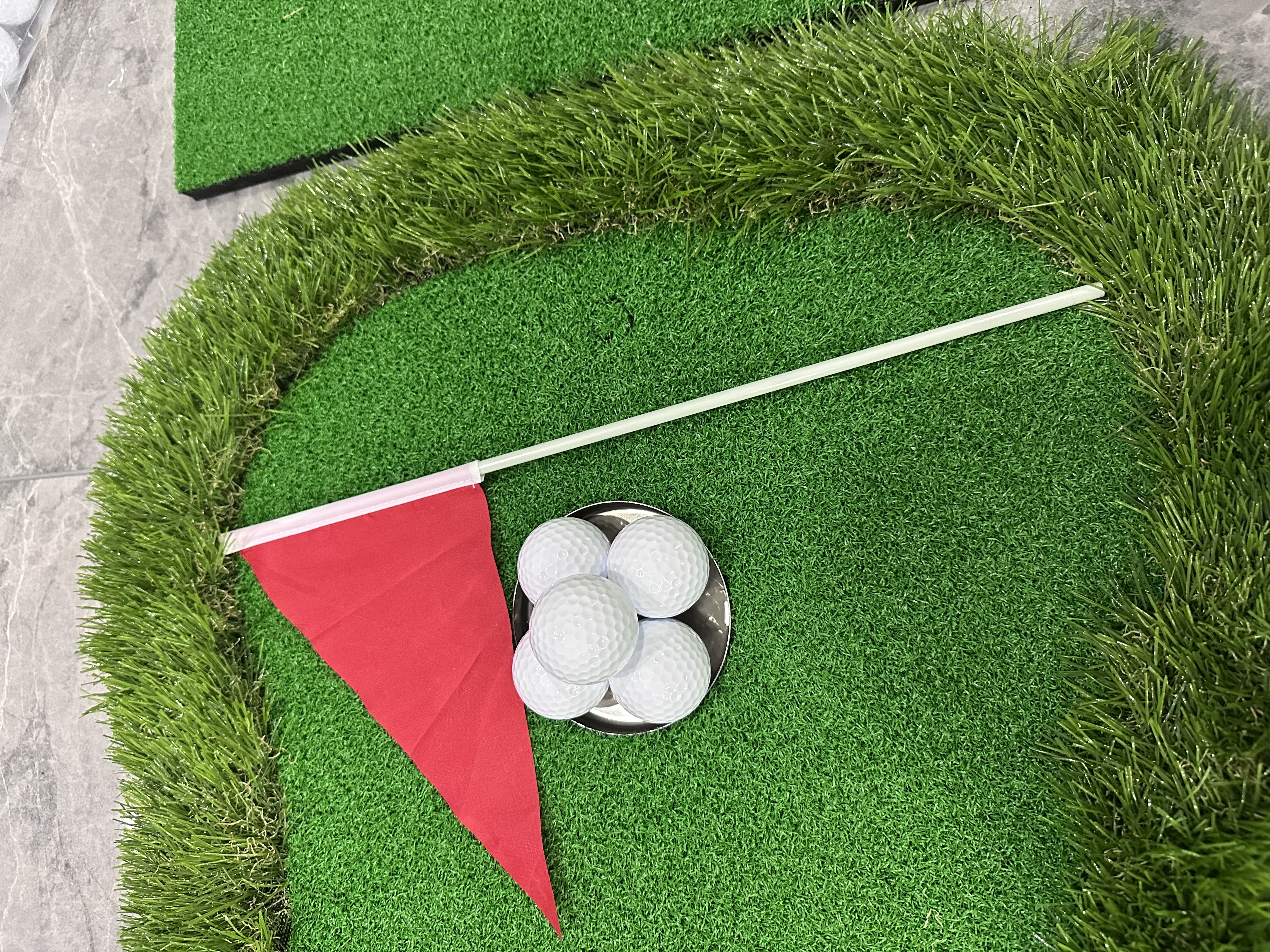 Artificial Grass and Cages Mats 2024 Inflatable Floating Green Mat for Outdoor Golf Game
