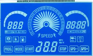 China Digit Blue Rohs Lcd Display , Sports Machines Lcd Alphanumeric Display wholesale