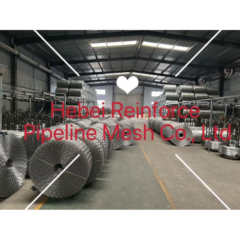 Gas Oil Pipeline Reinforcement Mesh 2.4MM Welded Galvanized 190.5mm Width