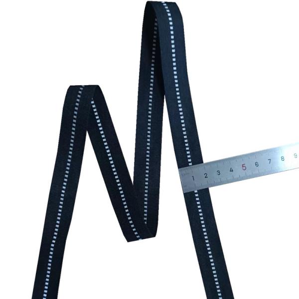 2cm Black Polyester Reflective Webbing Tape For Clothing Custom