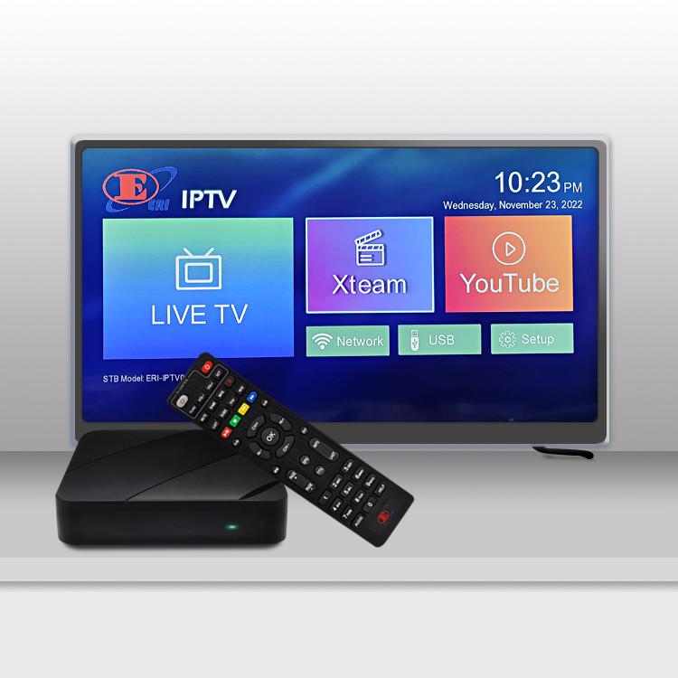 Multil Protocol Iptv Hd Player HLS M3U8 Ethernet Audio Setting Iptv Set Top Box