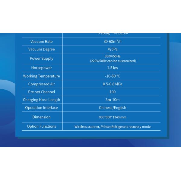 R134a R290 A/c Gas Charging Station High Precision Automatic Freon Charging Equipment Flammable Refrigerant Charging Machine