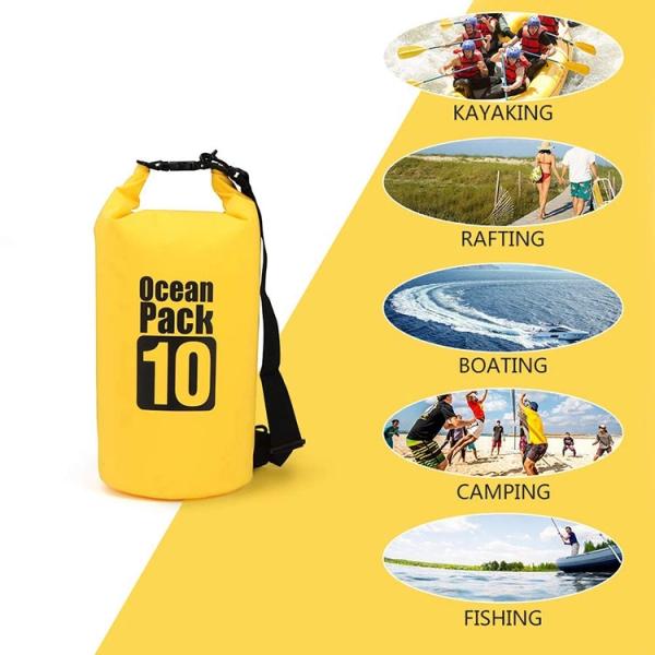 Multi Function Outdoor Waterproof Bag 500D PVC Made For Drifting / Swimming