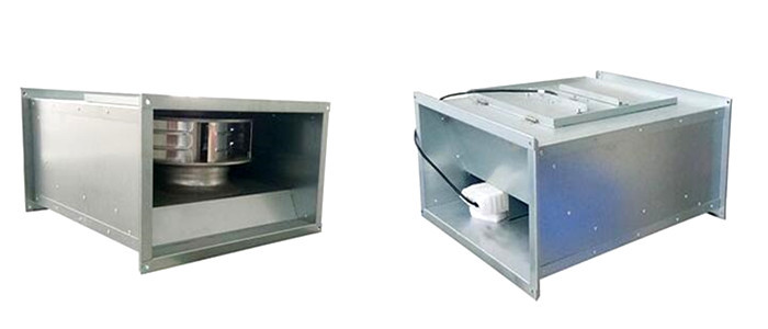 Low Noise Rectangular Inline Duct Fan / Industrial Rectangular Exhaust Fan