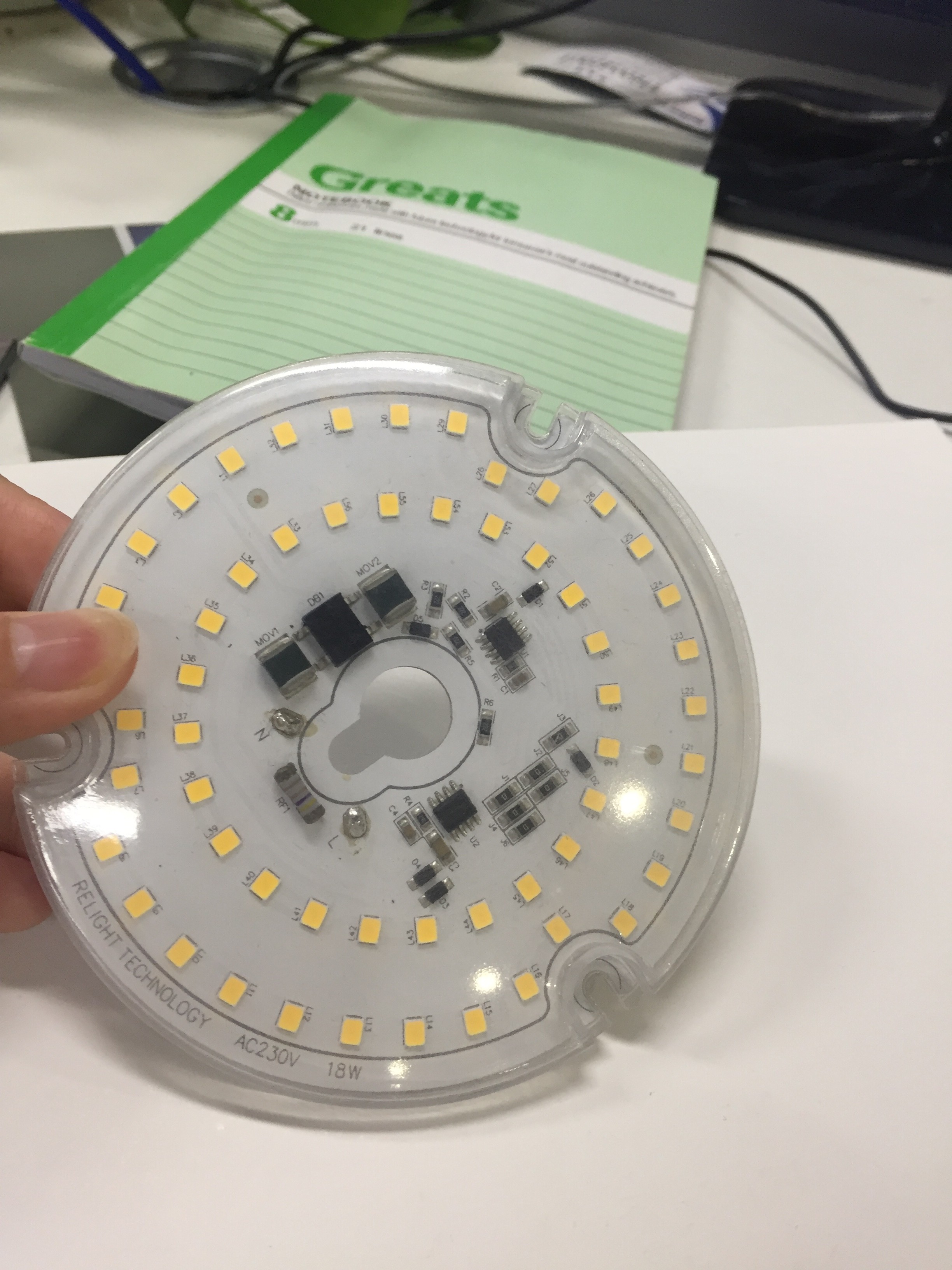 16 W Aluminum Round LED PCB Module 230V ceiling module with Samsung LED