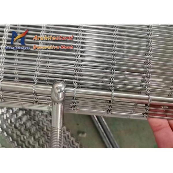 Ss 201 Architectural Cable Mesh Decorative Cambered Ceilings Facades Exhibition Hall