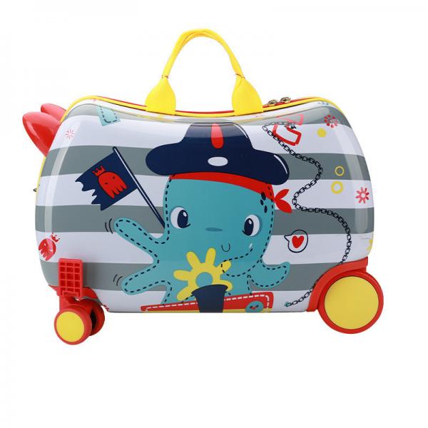 CHILDREN'S MULTI-FUNCTIONAL TROLLEY BOX NEW RIDING SUITCASE MULTI-WHEEL CARTOON BABY SUITCASE RIDING