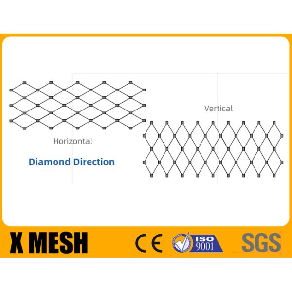 ASTM Standard 60 Degree Cable Wire Netting X Tend Zoo Enclosure Mesh