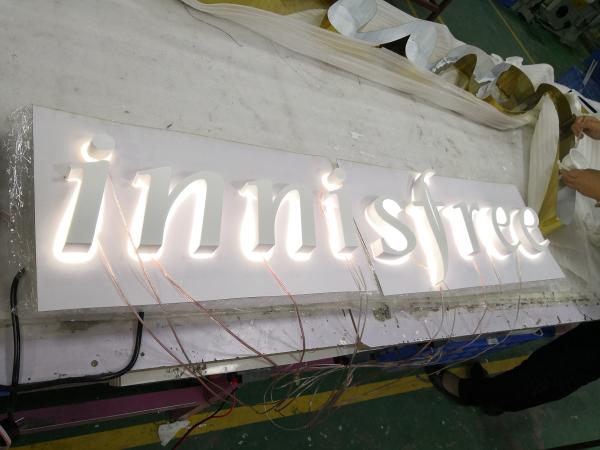Quality Illuminated Backlit Stainless Steel Letters Signs 5000K For Hospitals for sale