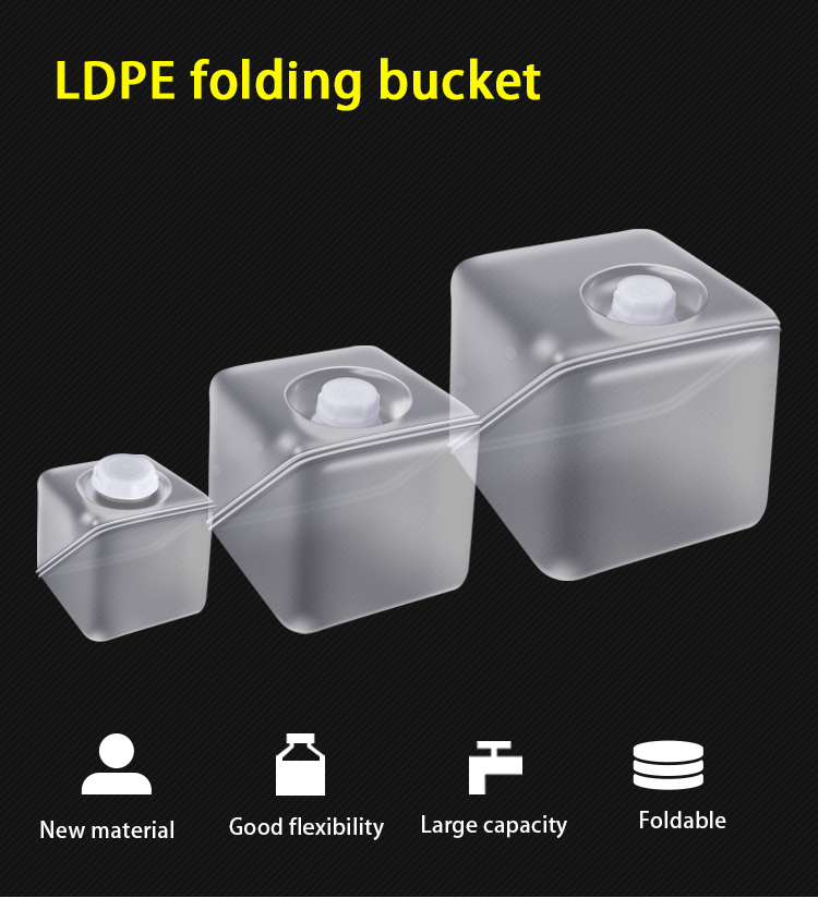 UMETASS Never Leaking LDPE Foldable Plastic Tap Water Container Jerry Can 5L 10L 20L