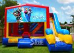 Colorful 7 In 1 Frozen Inflatable Bouncy castle With Slide N Obstacles for kids