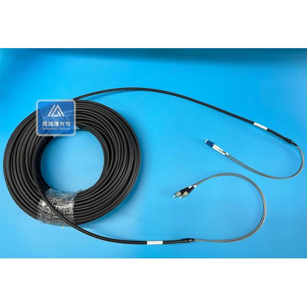Duplex Fiber Optic Cable Single Mode CPRI 5.0mm Black LSZH FTTA Patch Cord Assembly