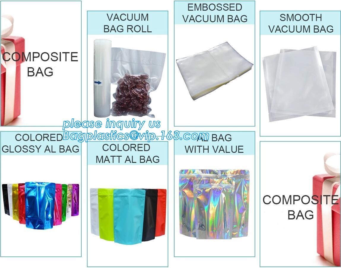 Embossing Resealable Vacuum Food Bags For Household Eco- friendly Texture Vacuum Food Storage Plastic Bag Rolls Moisture