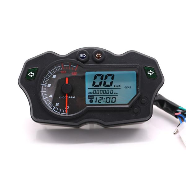 Quality ABS 12V Lcd Motorcycle Digital Speedometer Modified OEM Accepted for sale