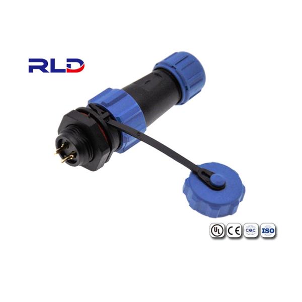 M13 Waterproof 2 Pin Plug Low Voltage Ip67 LED Cable Connector
