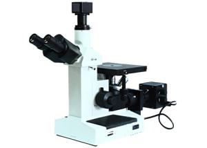 China Trinocular Inverted Optical Microscope Biological PL L40X WF10X Halogen Lamp wholesale