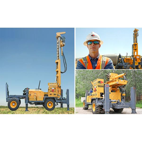 300m Depth Trailer Mounted Water Well Drilling Rigs Machine
