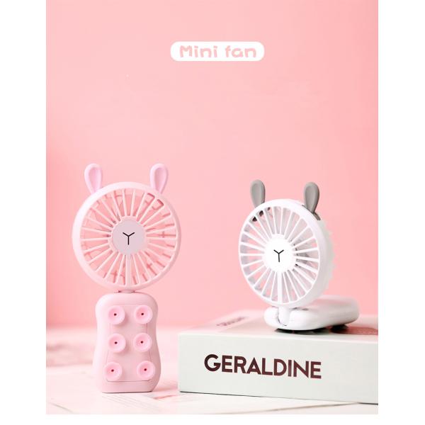 Mini Hand Held Rechargeable Battery Operated Fan With LED Light