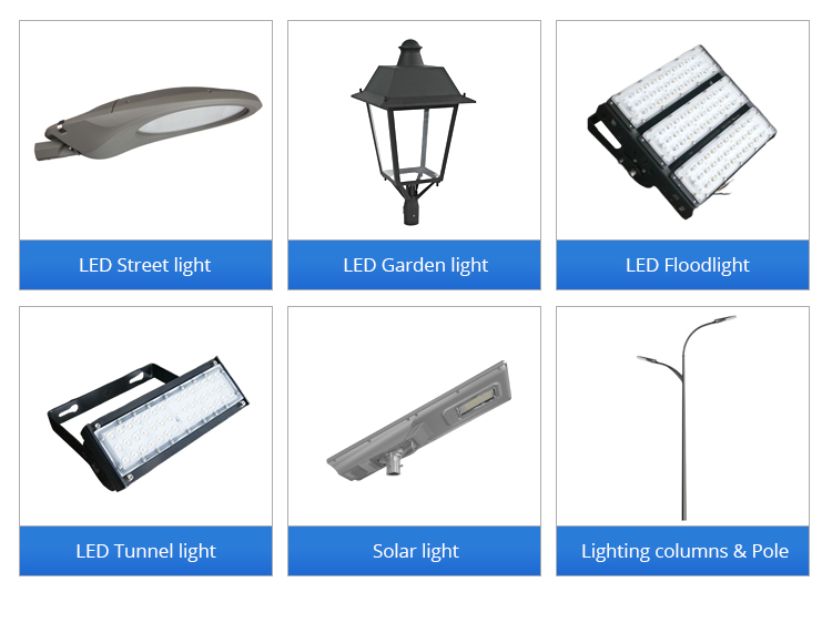 Waterproof High Lumen LED Street Light 100W 150W 200W 250W 300W with AC100-277V Input